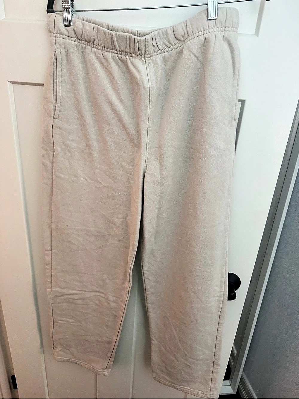 Old Navy boys fleece Straight Leg Pants Cream XXL (18)